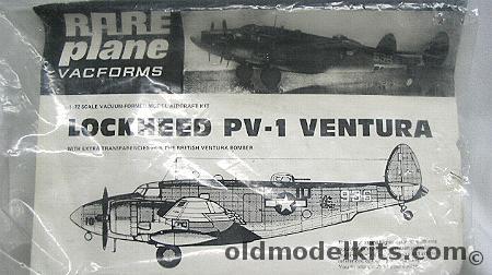 Rareplane 1/72 Lockheed PV-1 Ventura or British Ventura Bomber - Bagged plastic model kit